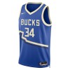 NBA Mænd Trøje Milwaukee Bucks Giannis Antetokounmpo 2024-25 Nike City Edition Blå Swingman